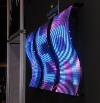 Dip Ip65 Ph22 Hd Programmable Arc Flexible Led Screen For Stock Market