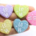 Lover Gift Decoration Colorful Flatback Heart Shape Beads for Planar Jewelry Supply Scrapbook Embellishment Earring Ring Making