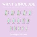 Light green almond Cat Eye Press on Nail