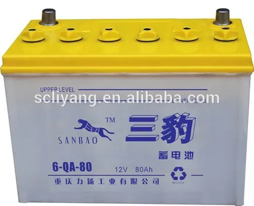 New best design products 80ah sealed lead acid car battery dry charged battery