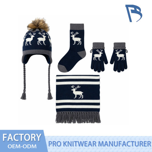 Accesorii tricotate iarna pentru copii Set 4 buc
