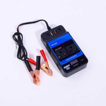 QC3.0 PD এবং ডুয়াল এসি আউটলেট সহ বাল্ক 100w কার পাওয়ার ইনভার্টার 12V/24V থেকে 220V