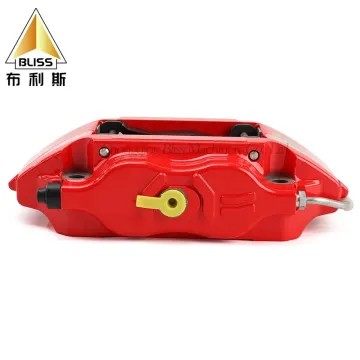 M-RACE Modified Universal 4 Piston 7600 Front Brake Caliper 4 Port for Rim 15-17 Inch