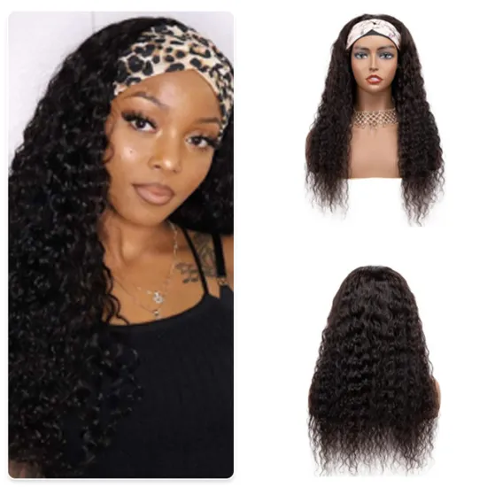 Wholesale Glueless Headband Wig Human Hair For Black Women,Remy Human Hair Headband Wig,Headband Water Wave Human Hair Wig