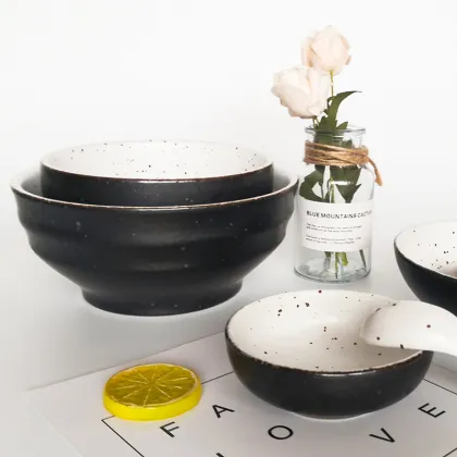Wholesale ramen bowl  japanese bowl soup noodle ceramic ramen  bowls set for restaurant