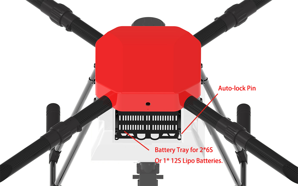 Drone battery tray