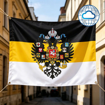 Elegant Tsarist Era Banner and Eagle Design