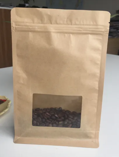 Kraft Paper Dried Food Packaging Bag With Window