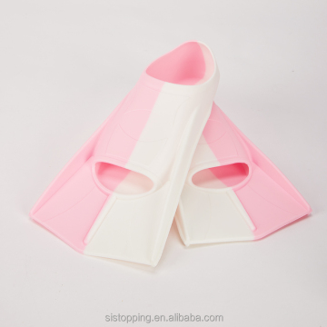 Girls Pink Short Fins for Professional Swimming and Diving Training