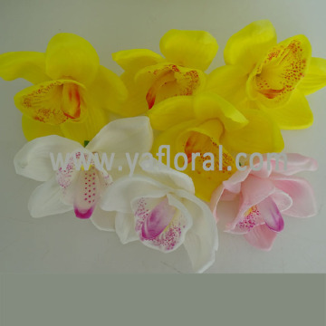 Artificial Cymbidium Orchids PU Flower Artificial Flower Heads