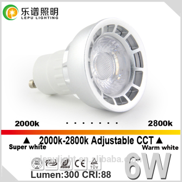 Directly installation CCT gu5.3 gu10 6w led spotlight with hotel