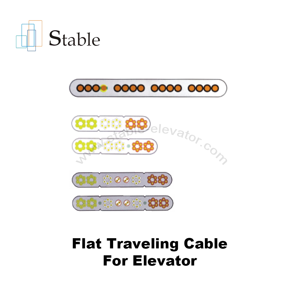 Composants d'ascenseur professionnels Câble de voyage plat