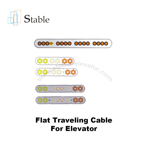 Componentes de elevadores profissionais Cabo de viagem plana