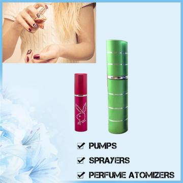 Refill perfume atomizer flower shaped metal bottle