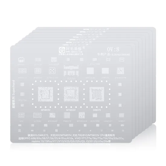 Tin-plated BGA Reballing Stencil for OPPO/VIVO Mobile Phones