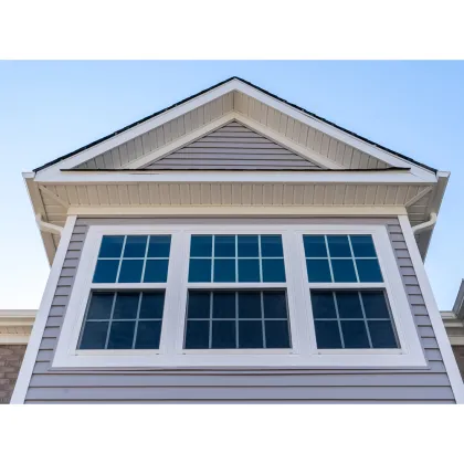 Simple Design UPVC Anti-Rust Tinted Frame Sound Insulation Windows