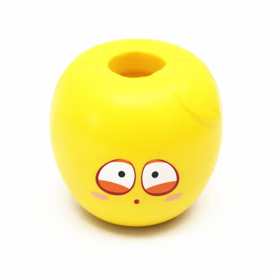 PU Foam Apple Shape Pen Holder Stress Ball for Promotion