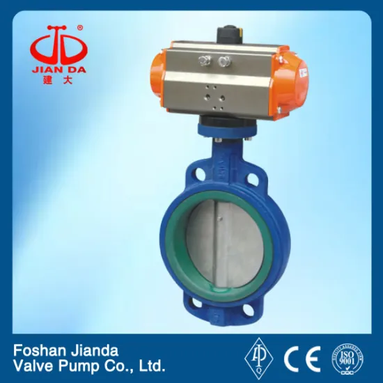 Fluorous rubber pneumatic butterfly valve