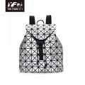 Mochila de mochila geométrica lingge moda couro para mulheres