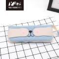 Hotsale custom creative cute cat canvas pencil case