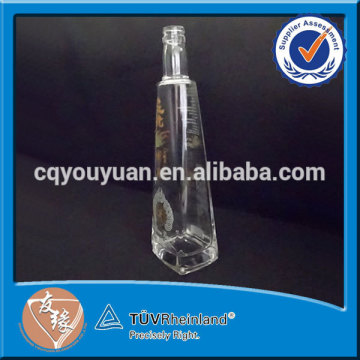 375ml economic refillable glass blown personalised wine bottle