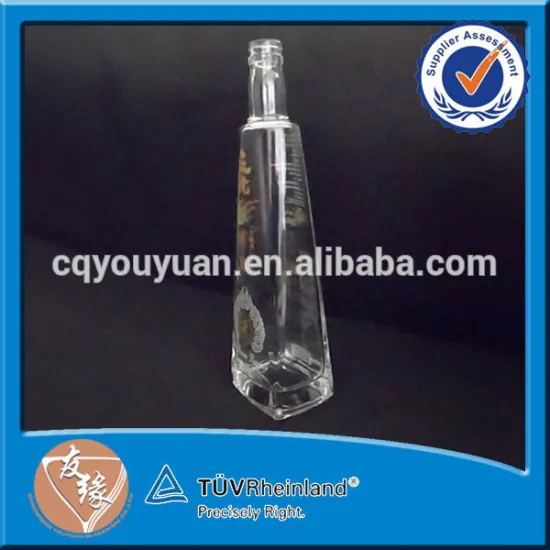 375ml economic refillable glass blown personalised wine bottle