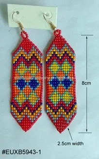 2015 fashion beaded earring /seed beads earring /india beads earring /beads weaving earring /seed beads jewelry/latest jewelry