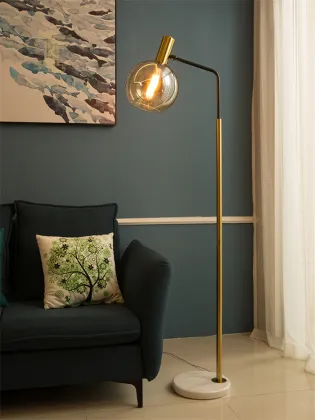 Classic glass lampshade hotel floor lamp