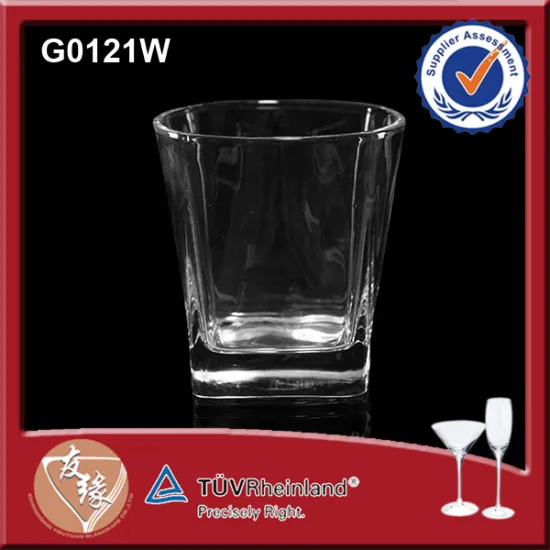 Machine Made Custom Whiskey Glasses 260ML Square Driking Glasses