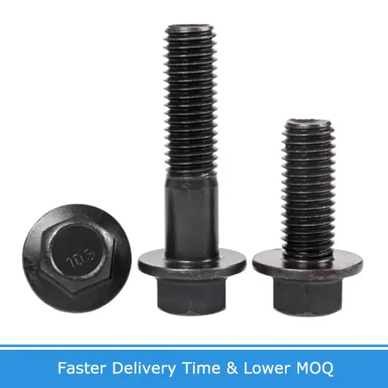 Grade 10.9 Black Carbon Steel Hex Washer Head Bolt
