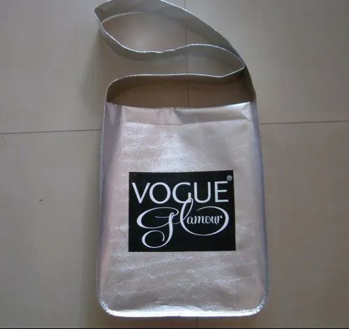 Metallic film non woven bags,Silver Film Laminated Non Woven Bag