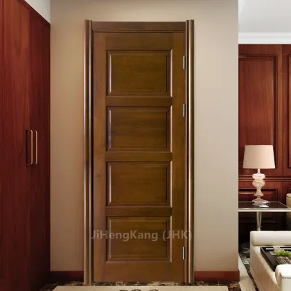 JHK-011 Solid Wood Door Wood Accordion Closet Doors Wooden Doors India