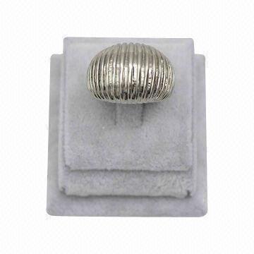 Engraved Solid Casting Ring in Rhodium Plating, Best Selling Item