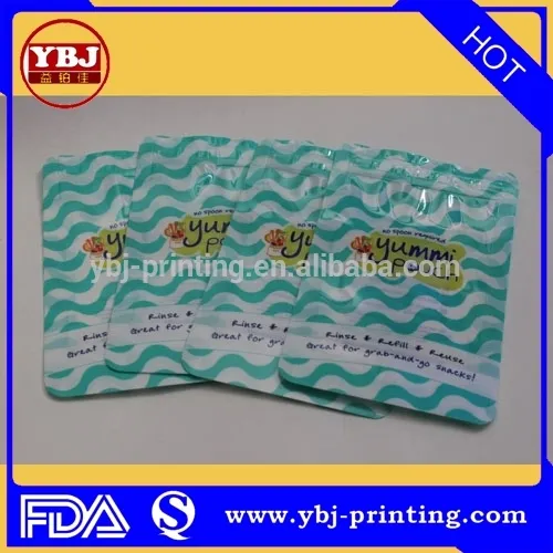 Resealable Plastic Zipper Bag for Packing yummi food pouch