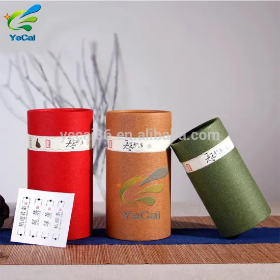 Yecai custom elegant flower tea paper tube, round packaging tea tube box with your logo
