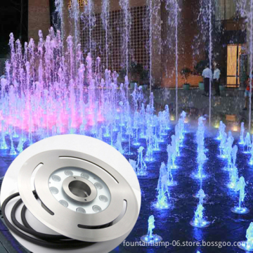 IP68 Stainless Steel RGB Underwater LED Fountain Lights for Dancing Water Jet Nozzle Pond Fountain