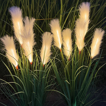 Solar Pampas Grass Lamp: Waterproof Outdoor Solar Powered Light for Christmas Yard Decor