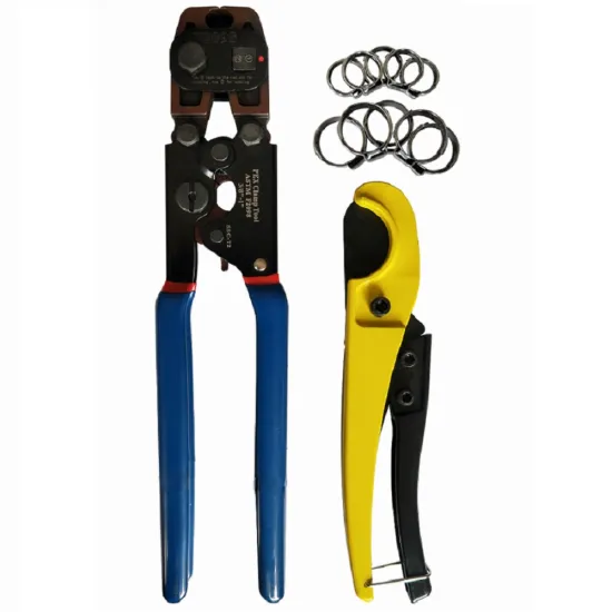iCrimp Ratchet PEX Cinch Tool Kit with Removal Function, Clamps, and Pipe Cutter