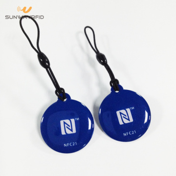 Custom Printing 30mm PVC RFID Tags with epoxy