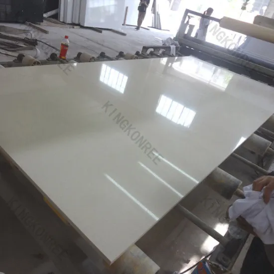 Cream Colored Engineered Caesar Stone Quartz Slabs With 12mm To 30mm Thickness