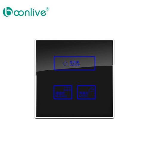 Interruptor de parede do hotel Interruptor de luz inteligente RS485 Modbus