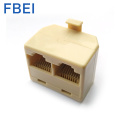 Adaptador de red RJ45 8P8C divisor de 3 vías 8P8C