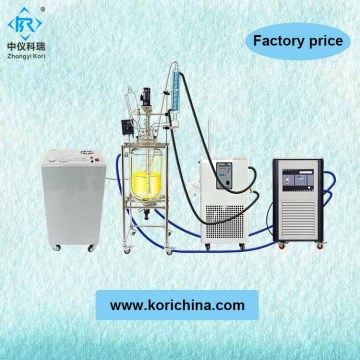 Стеклянный реактор 1 л с рубашкой, полностью настраиваемый