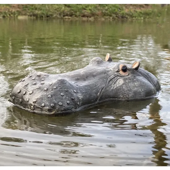 Flytec V305 Newest RC Floating Realistic Hippo Head Boat: Cute Outdoor Toys and Educational Animal Playset for Kids