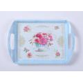 rose&butterfly designs serving trays with handle