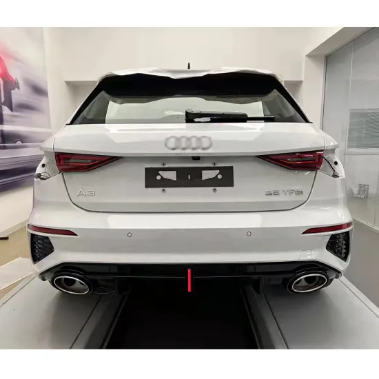 Rear Diffuser Kit for Audi A3 2020-2022 to RS3 Appearance with Lip Spoiler Exhaust