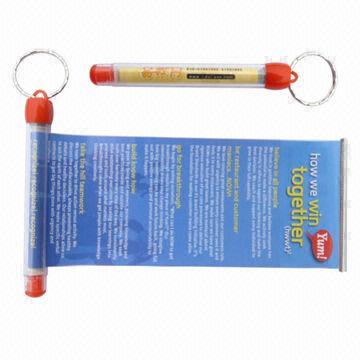 Banner Pen with Keyring, Made of ABS Material, 14.6 x 1.1cm Length