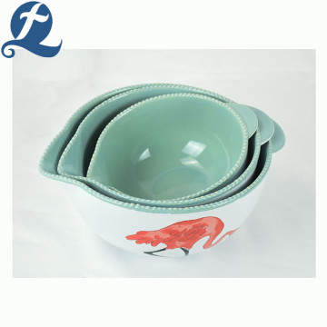 Custom high quality popular printed pointed mouth bowl