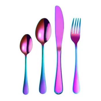 Factory Direct 24 Pc Stainless Steel 430 Flatware Set with Gift Box