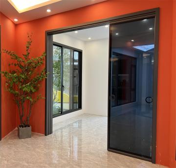 Modern Hurricane Impact Double Glazed Sliding Door - Balcony Three Track System
